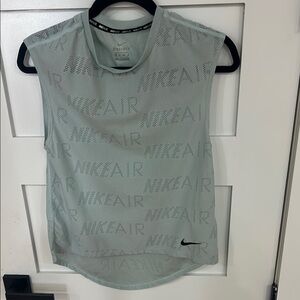Nike Air Mesh Sleeveless Top in Light Gray/blue